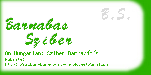 barnabas sziber business card